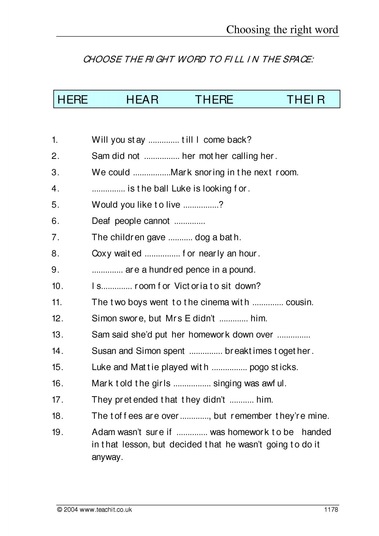 speech and language worksheets ks3