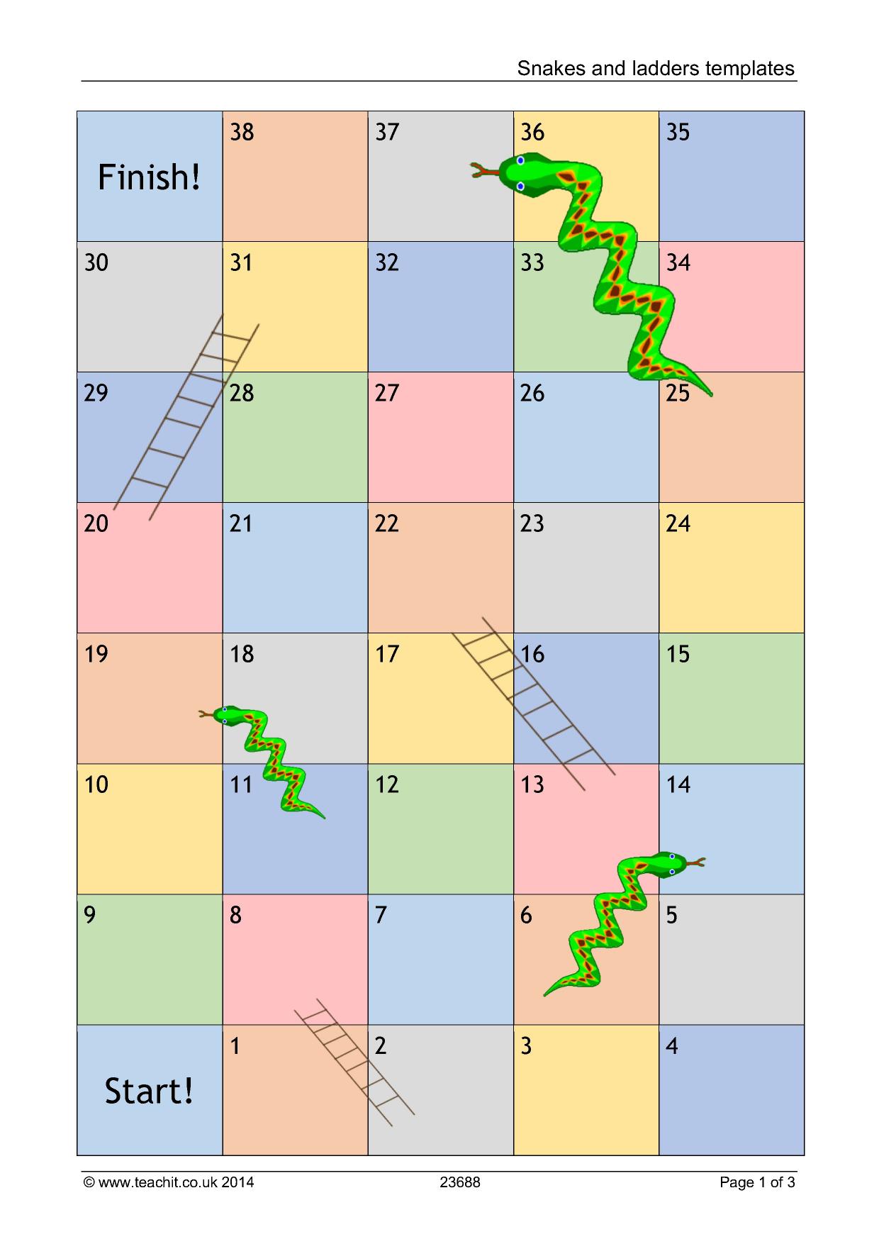Snakes and ladders templates | Game | KS3-5 history | Teachit