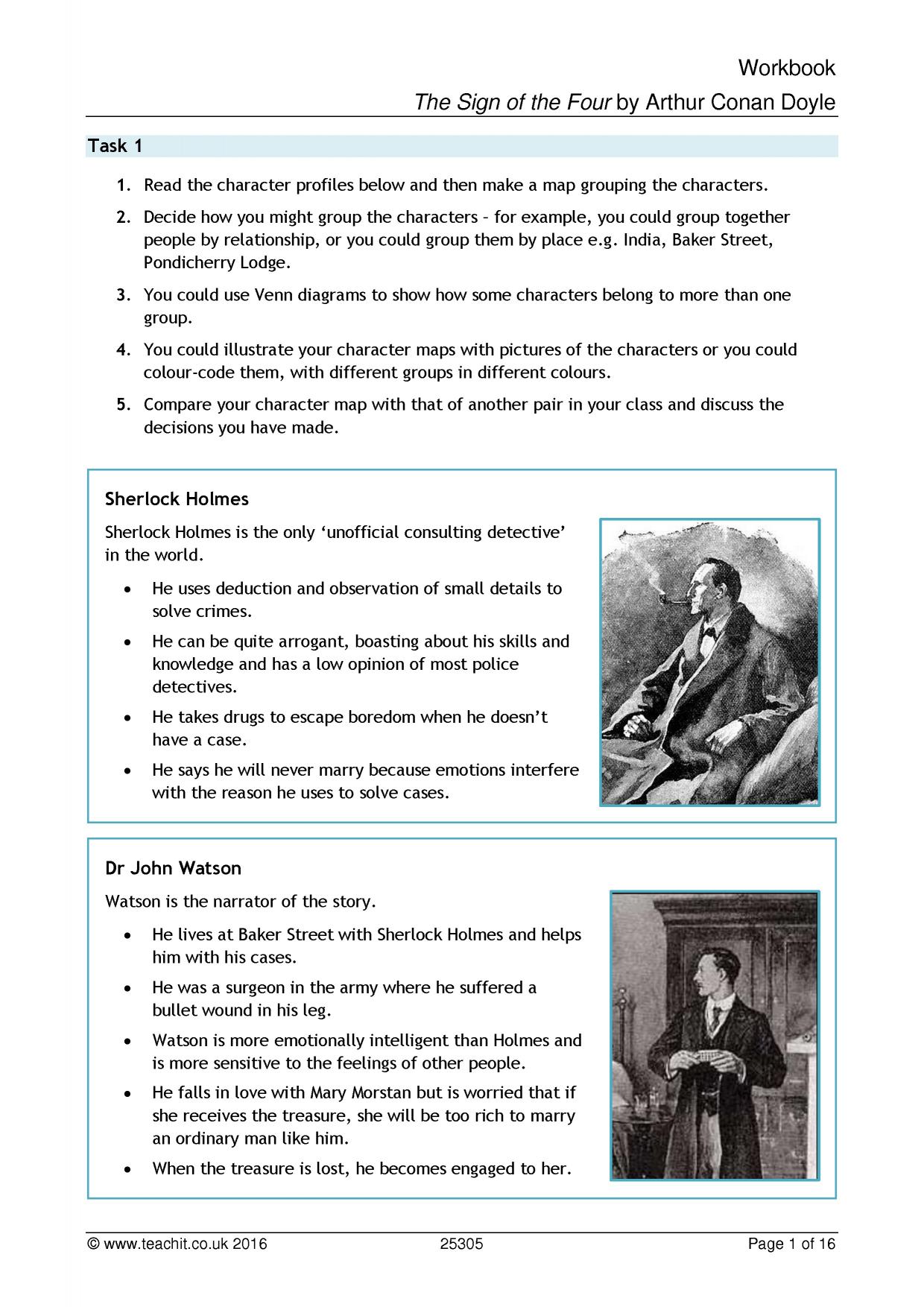 Revision workbook | The Sign of the Four | KS4 English | Teachit