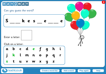 Free interactive hangman | Play with | Teachit