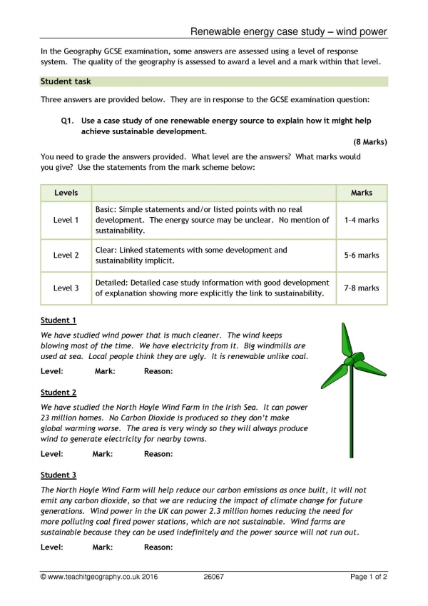 geography energy case study
