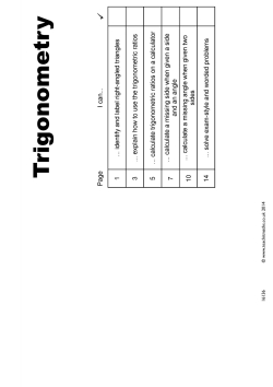 Trigonometry – introduction booklet