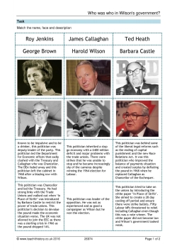 Who was who in Wilson's government?