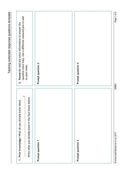 Tackling extended response questions template